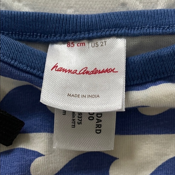 Hanna Andersson Blue and White Wave Ruffle Tank dress - Picture 2 of 3